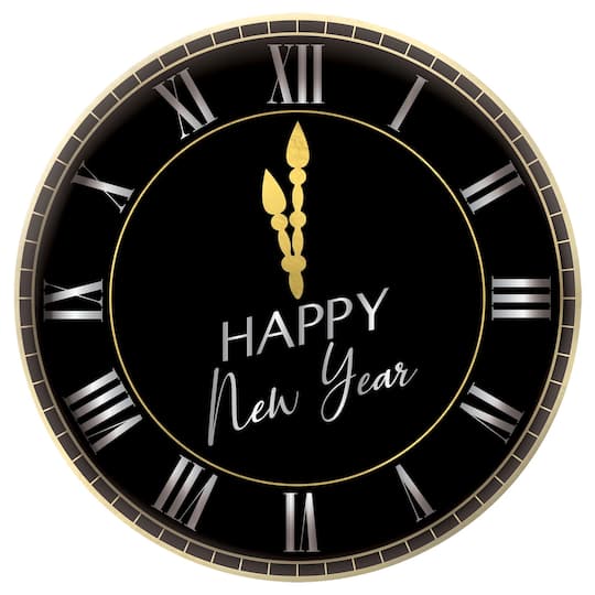 13.5&#x22; Happy New Year&#x27;s Melamine Clock Platter